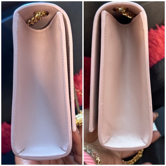 💯🥰SAINT LAURENT Grain De Poudre Medium Classic Kate Tassel Satchel Pale Blush - Picture 8 of 17